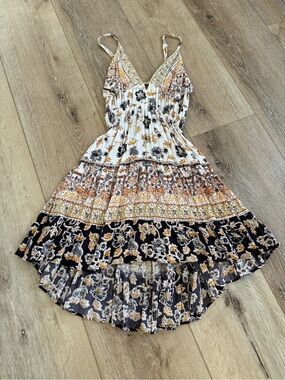 Angie Tiered Floral Mini Sundress / Size L